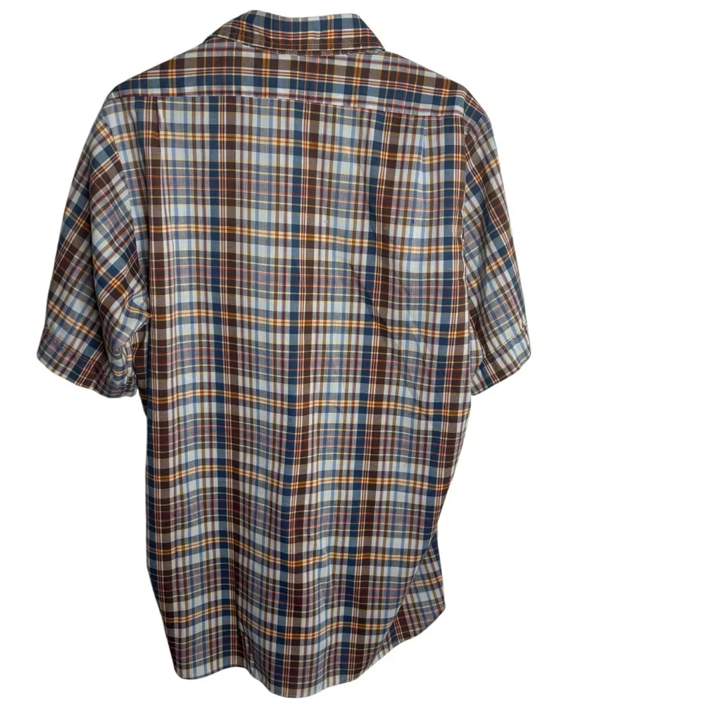 Vintage Levi’s plaid shirt brown blue size XL